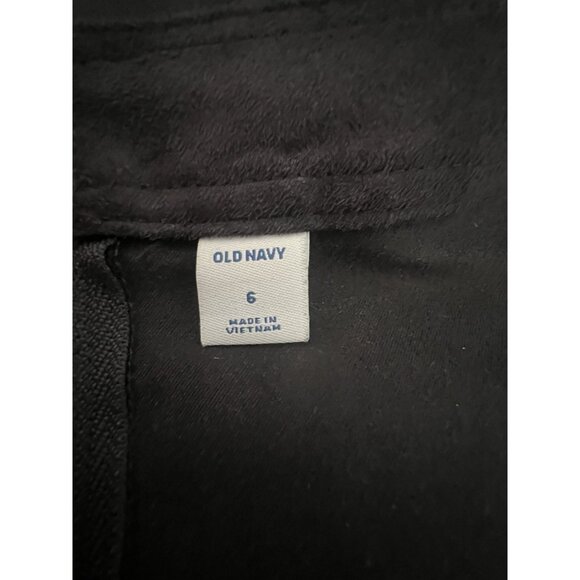 Old Navy Black Suede Utility Front Pocket Zipper Mini Skirt - Size 6 - Picture 5 of 9